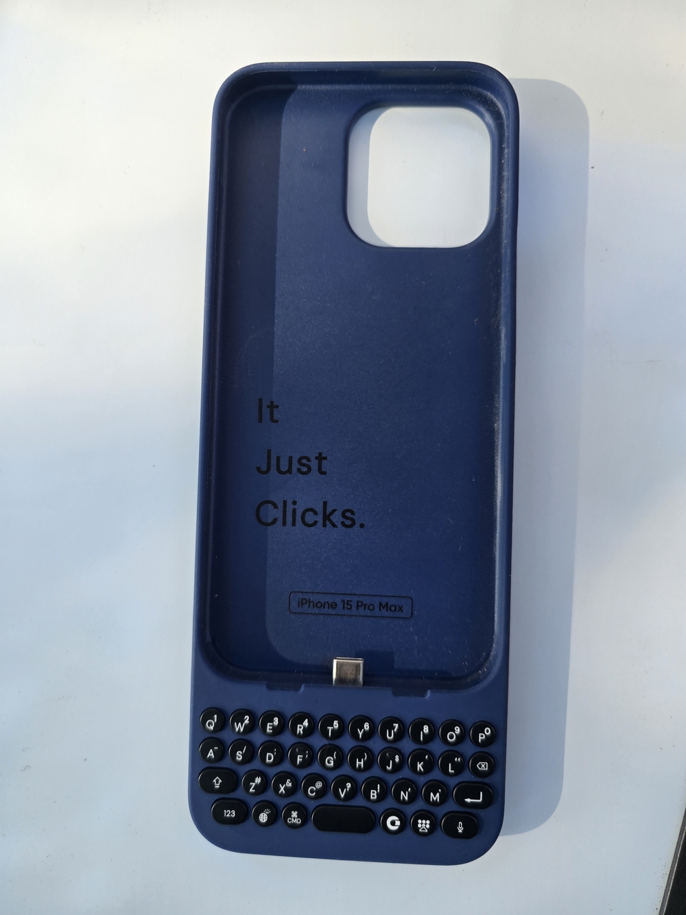 Navy Blue iPhone 15 Pro Max Keyboard Case